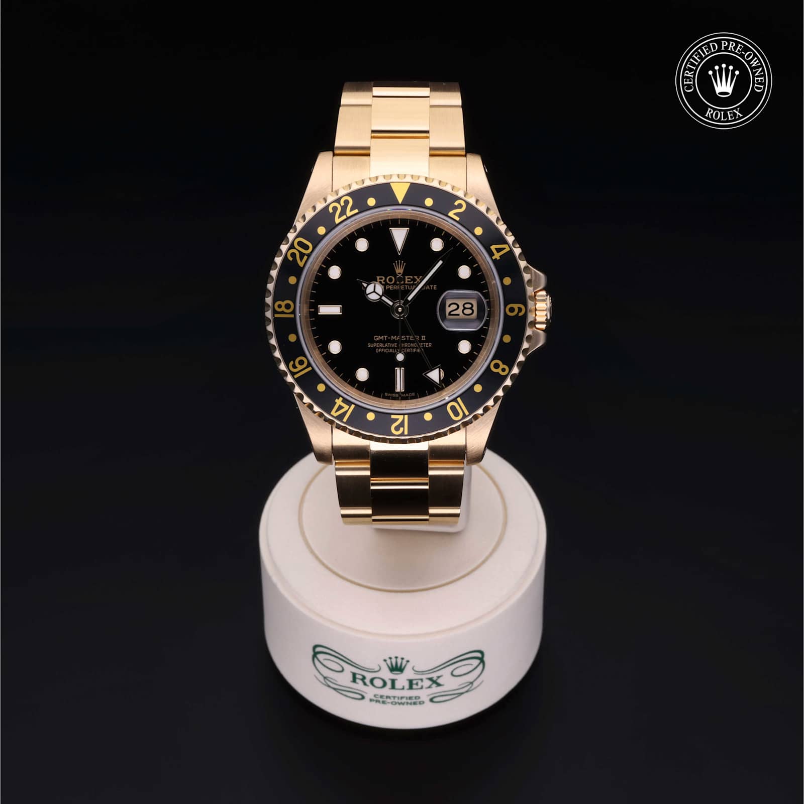 Rolex Certified Pre-Owned GMT-Master II 40 mm in Yellow Gold